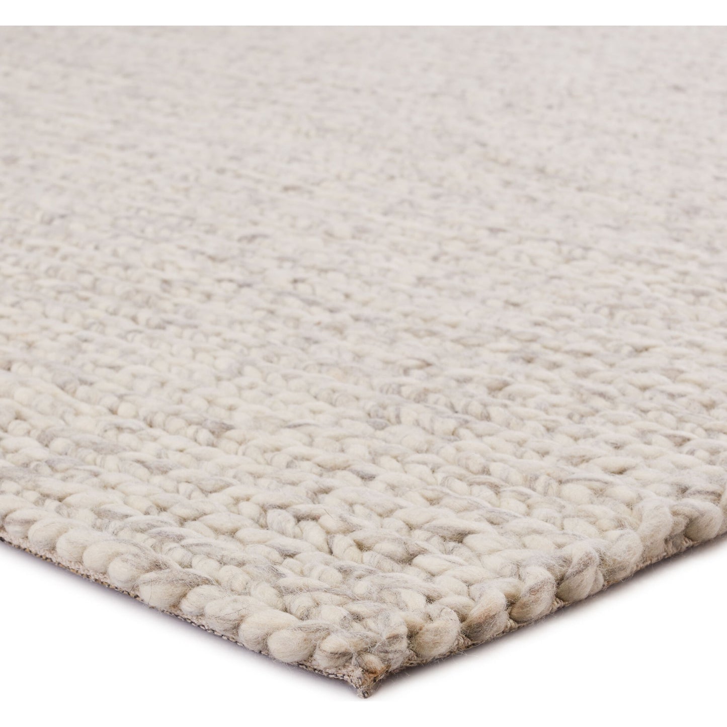 001 SI-1781561,SI-1781563 | Closeup | Scandinavia Dula SCD08 Rug by Jaipur Living in cream, light gray. Made from 100% wool in a unique style.