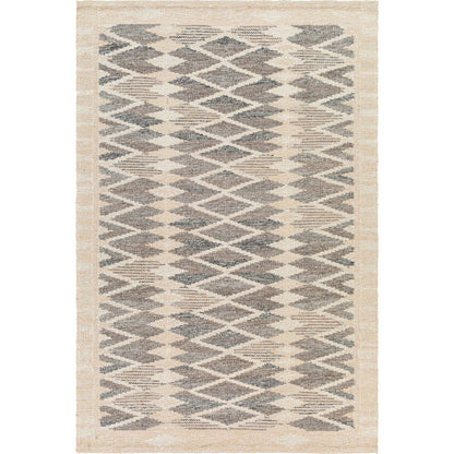 Scandi Rug - 27897 by Surya in black, medium gray, light gray, beige, cream. Made from 60% viscose, 20% wool, 10% cotton, 10% linen in a unique style.