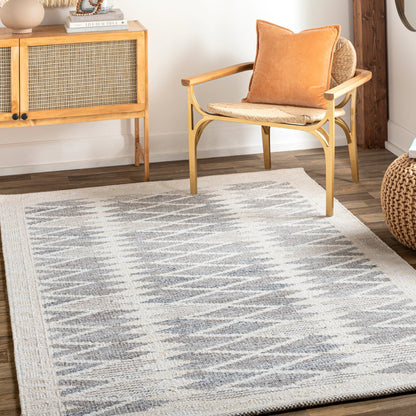 Scandi Rug - 27897 by Surya in black, medium gray, light gray, beige, cream. Made from 60% viscose, 20% wool, 10% cotton, 10% linen in a unique style.