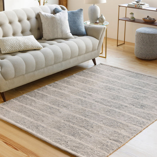 Scandi Rug - 27898 by Surya in mustard, black, medium gray. Made from 65% viscose, 25% wool, 10% cotton in a unique style.