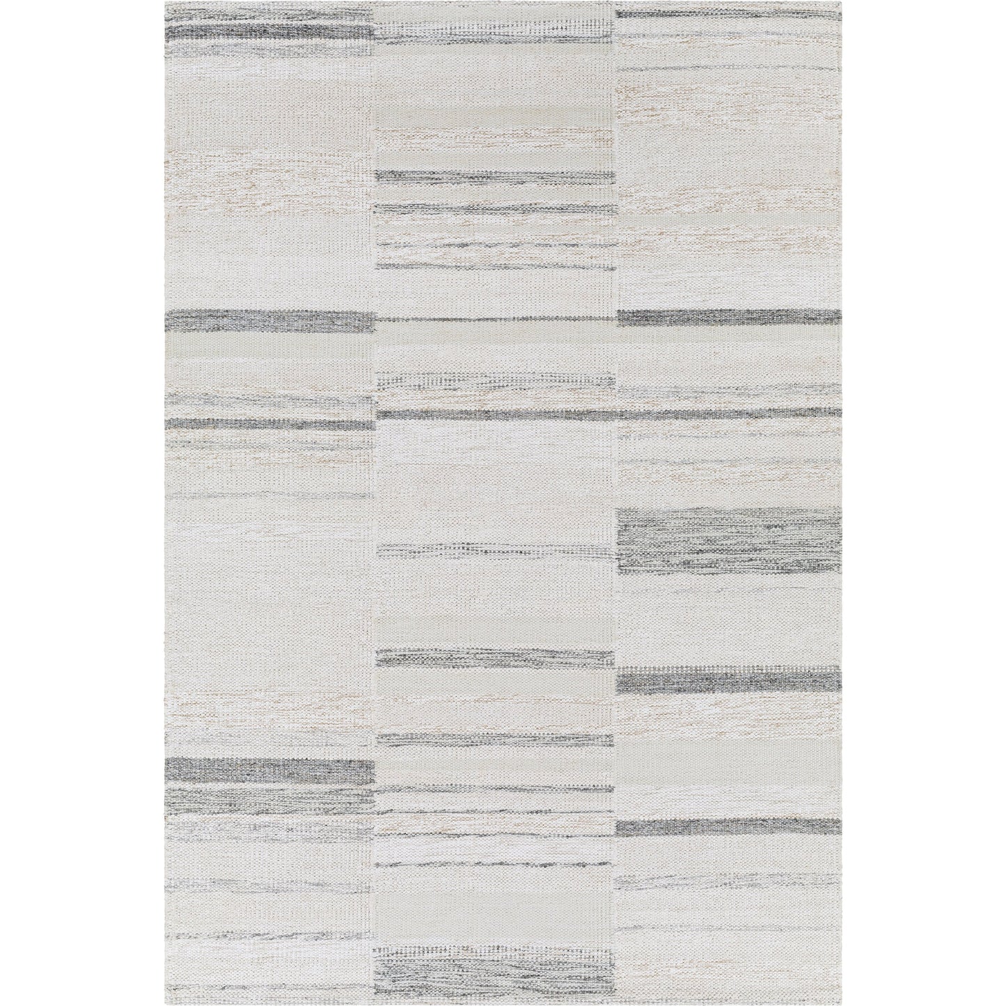 002 SI-1890360,SI-1890361,SI-1890362 | Primary Silo | Scandi Rug - 27899 by Surya in black, medium gray, light gray, tan, beige, cream. Made from 75% viscose, 15% acrylic, 10% wool in a unique style.