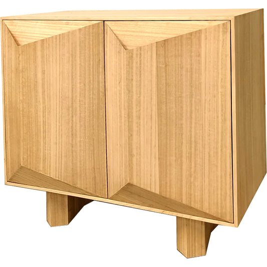 Scalene Cabinet by Surya in wood and natural. Made from wood veneer in a modern style.