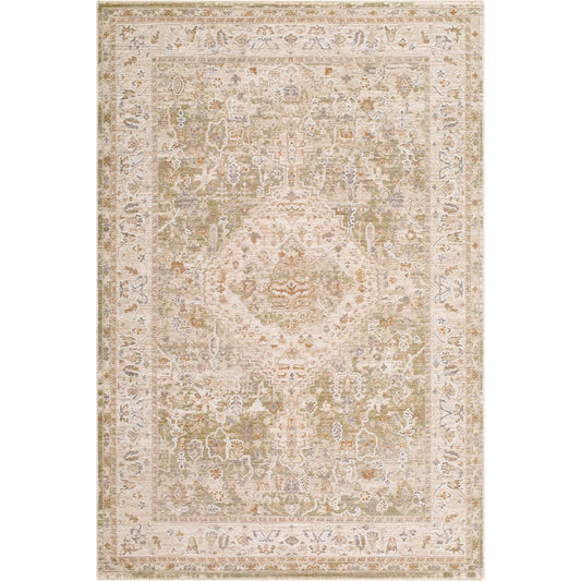 Seclusion SCN-2300 Rug by Livabliss in light beige, tan, light olive, gray, cream. Made from polyester in a unique style.