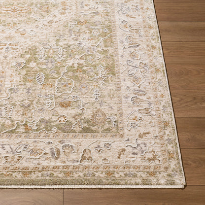 Seclusion SCN-2300 Rug by Livabliss in light beige, tan, light olive, gray, cream. Made from polyester in a unique style.