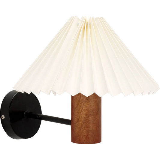 Pottawatomie Wall Sconce by HedgeApple Essentials in natural, off white. Made from iron, mango wood, cotton in a unique style.