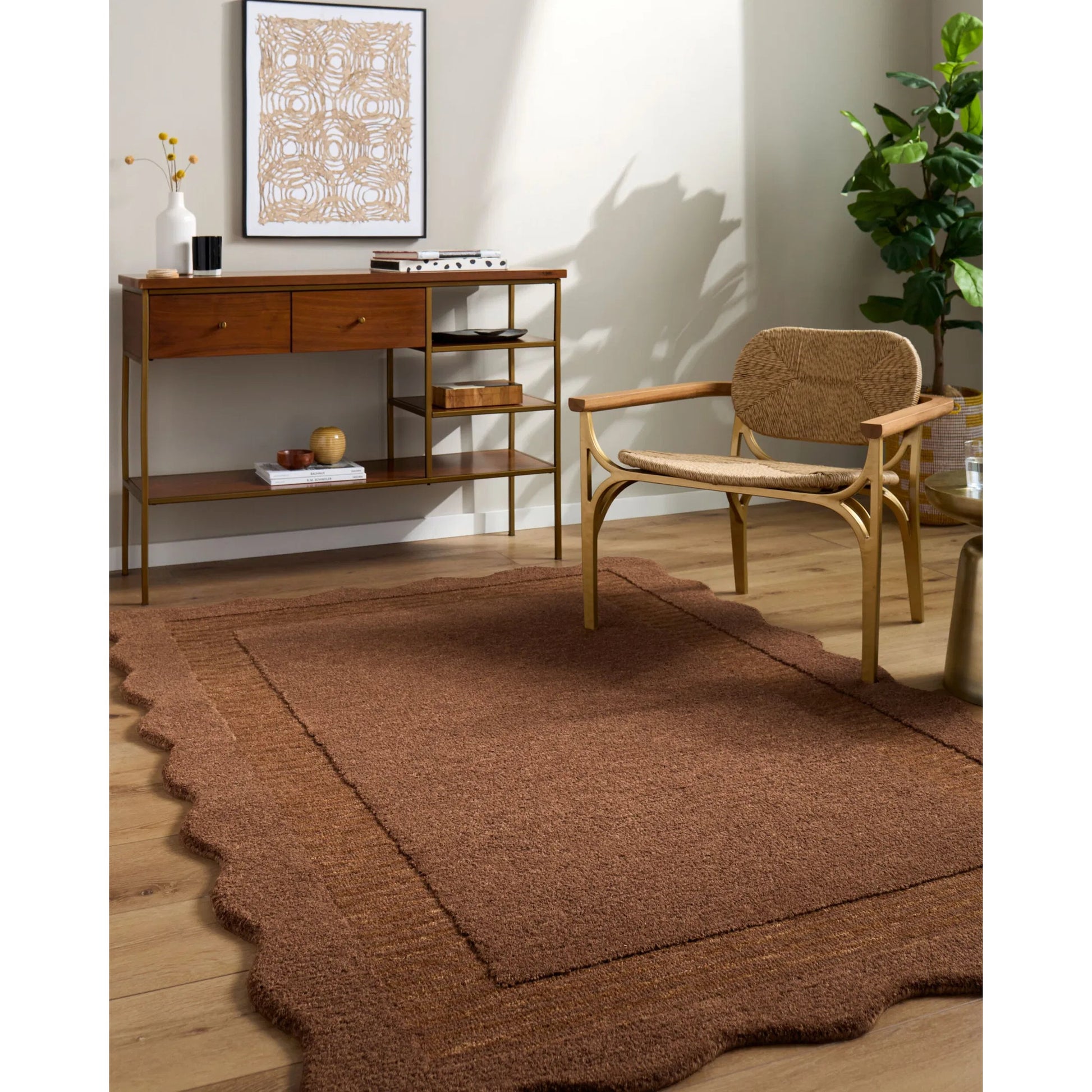 Scalloped SCP-2307 Rug by Livabliss. Made from wool in a unique style.