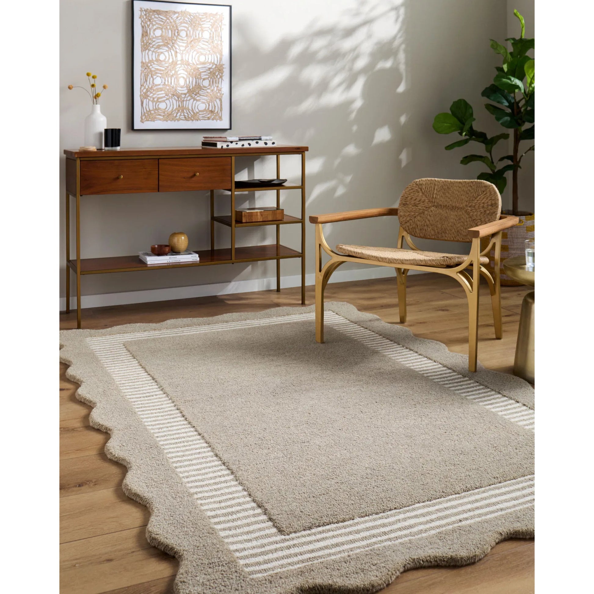 Scalloped SCP-2307 Rug by Livabliss. Made from wool in a unique style.