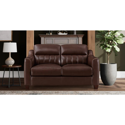 Uptown 2-Seat Leather Sofa by Hydeline. Made from leather, pu leather, solid hardwood kiln dried in a unique style.