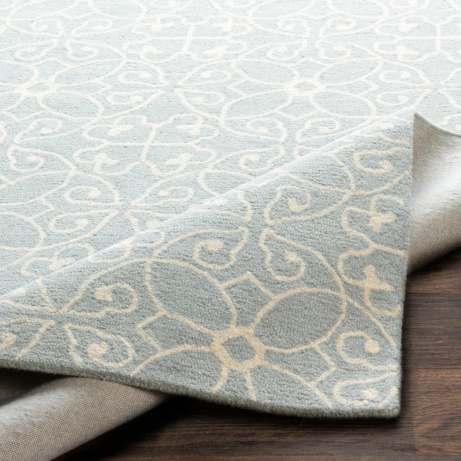 SCT-1013 Rug by Surya in slate, cream. Made from 100% wool in a unique style.