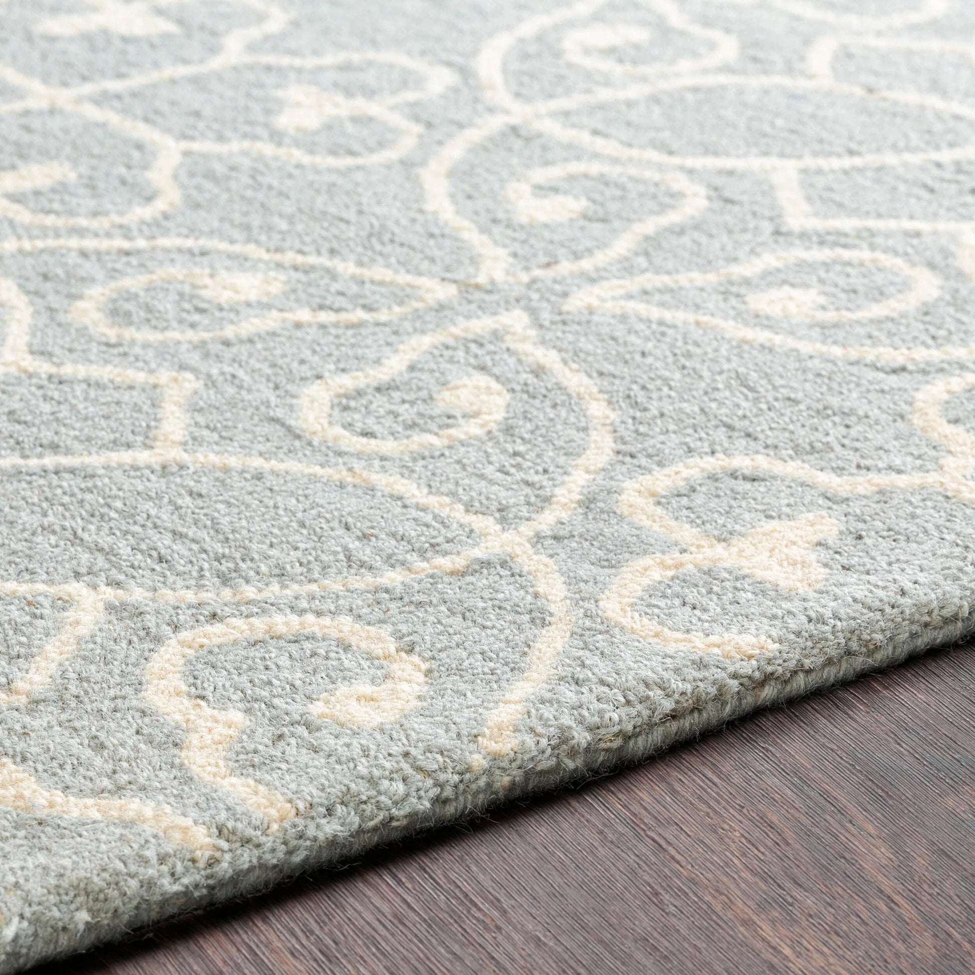 SCT-1013 Rug by Surya in slate, cream. Made from 100% wool in a unique style.