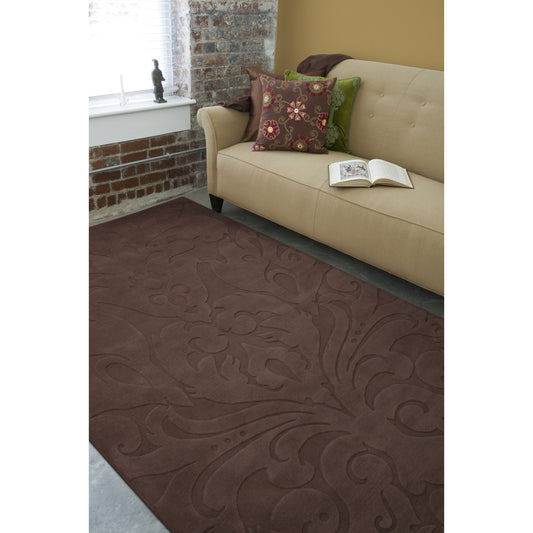 Sculpture Rug - 228 by Surya in dark brown. Made from 100% wool in a unique style.