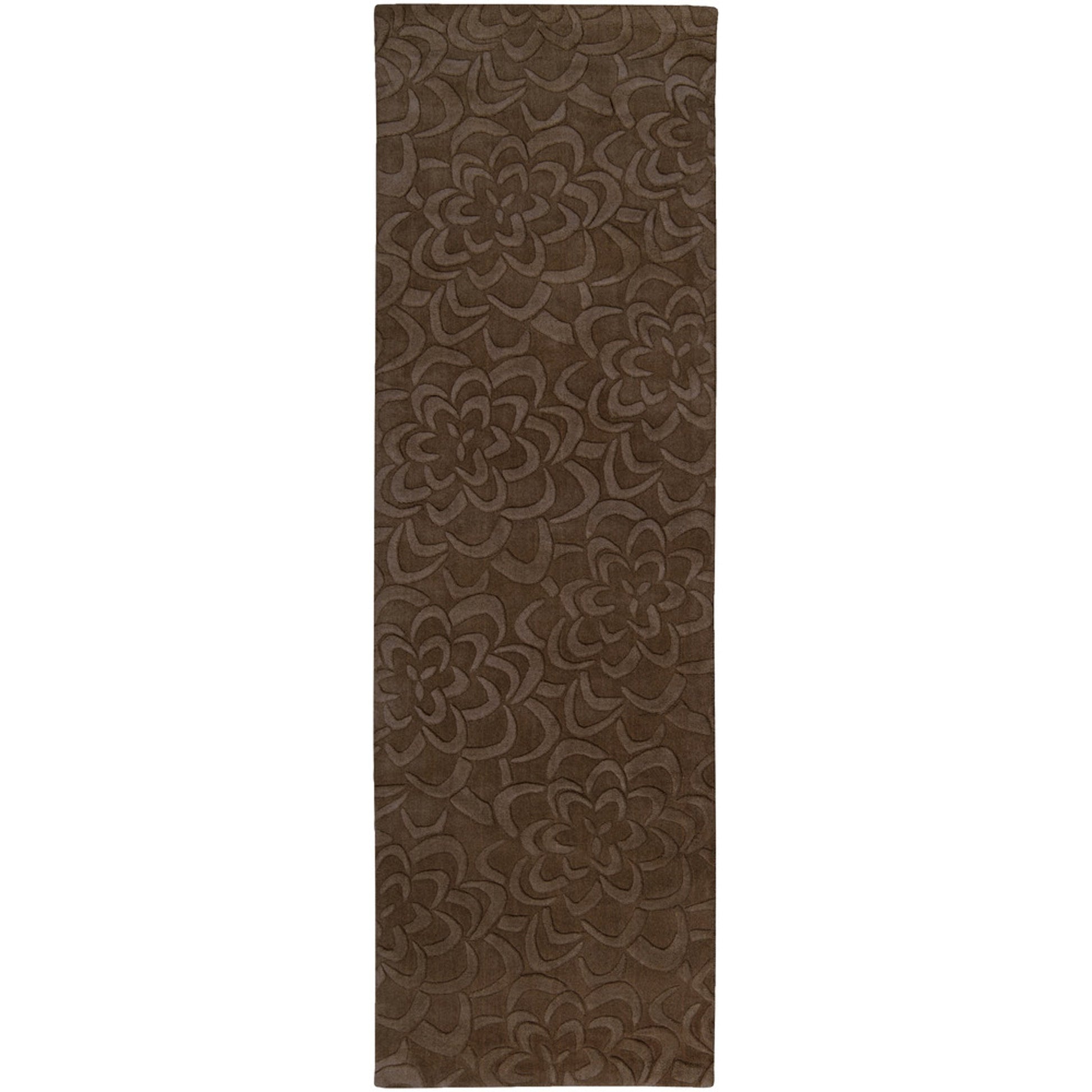 Sculpture Rug - 230 by Surya in dark brown. Made from 100% wool in a unique style.