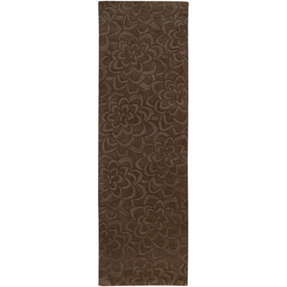 Sculpture Rug - 230 by Surya in dark brown. Made from 100% wool in a unique style.