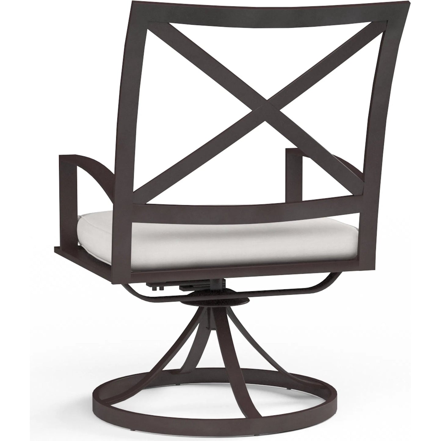 003 SI-2166998 | Additional Silo | La Outdoor Jolla Swivel Dining Chair by Sunset West in espresso. Made from aluminum in a modern style.