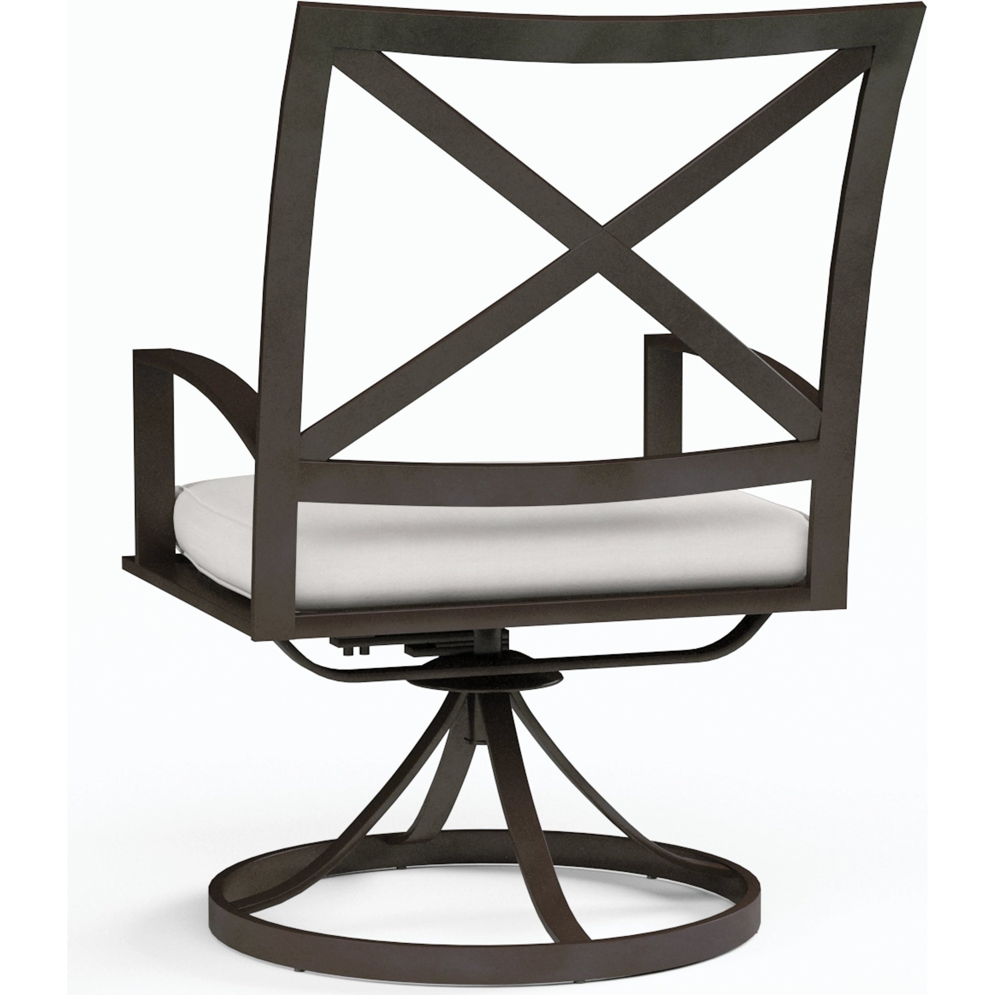 La Outdoor Jolla Dining Chair by Sunset West in espresso. Made from aluminum in a modern style.