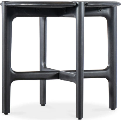 Harlow Round Side Table by Hooker Furniture in black. Made from unique in a modern style.