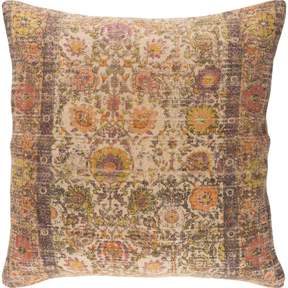 Shadi Indoor/Outdoor Pillow by Surya. Made from front: 88% jute, 12% cotton, back: 100% cotton in a eclectic & global style.