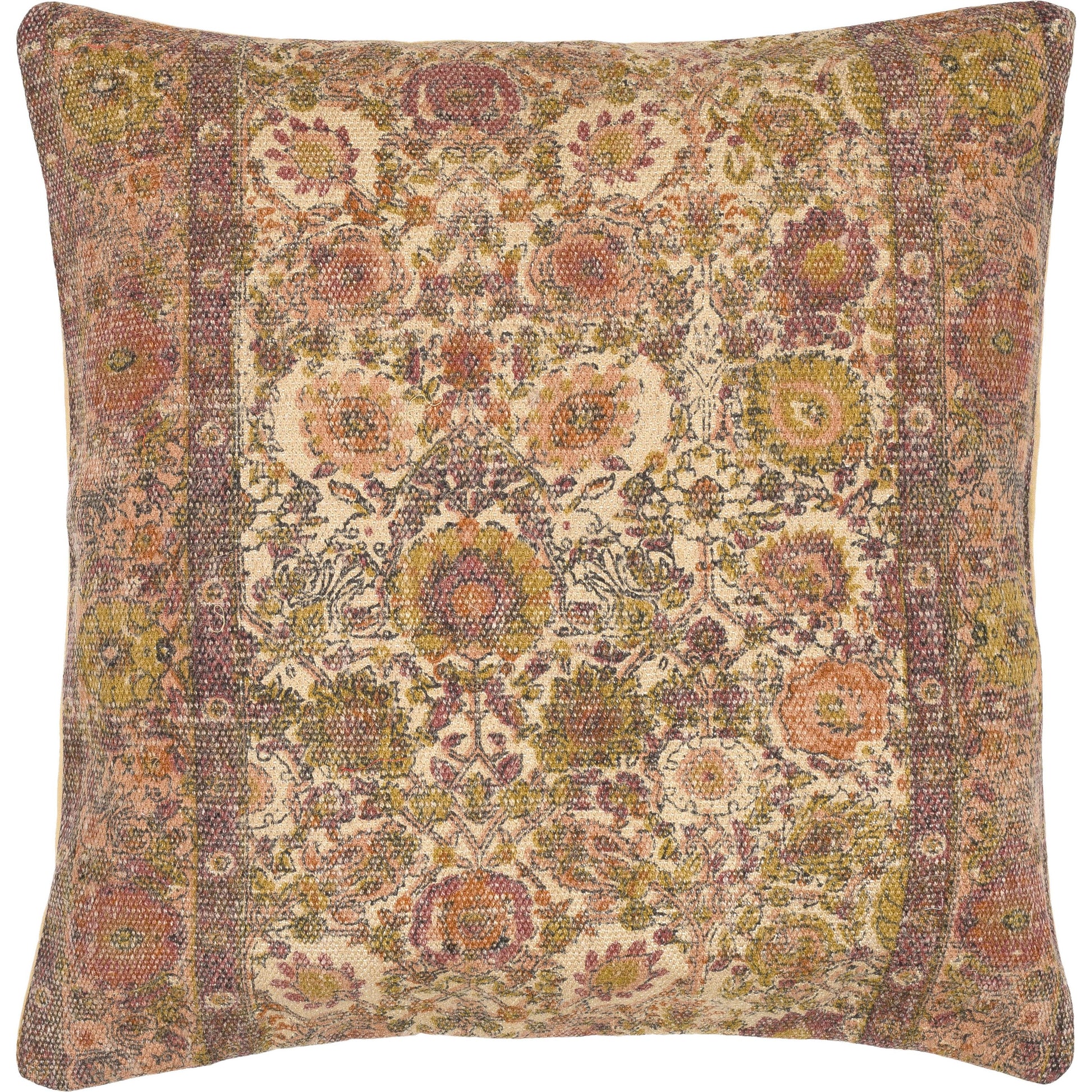Shadi Indoor/Outdoor Pillow by Surya. Made from front: 88% jute, 12% cotton, back: 100% cotton in a eclectic & global style.