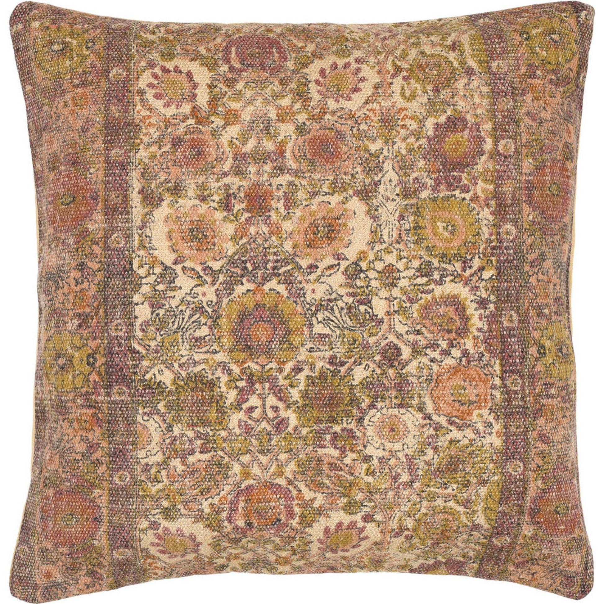 Shadi Indoor/Outdoor Pillow by Surya. Made from front: 88% jute, 12% cotton, back: 100% cotton in a eclectic & global style.