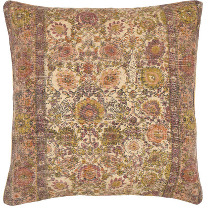 Shadi Indoor/Outdoor Pillow by Surya. Made from front: 88% jute, 12% cotton, back: 100% cotton in a eclectic & global style.