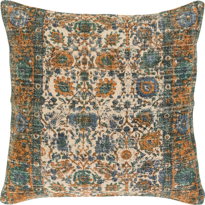 Shadi Indoor/Outdoor Pillow by Surya. Made from front: 88% jute, 12% cotton, back: 100% cotton in a eclectic & global style.