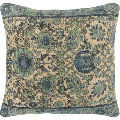 Shadi Indoor/Outdoor Pillow by Surya. Made from front: 88% jute, 12% cotton, back: 100% cotton in a eclectic & global style.