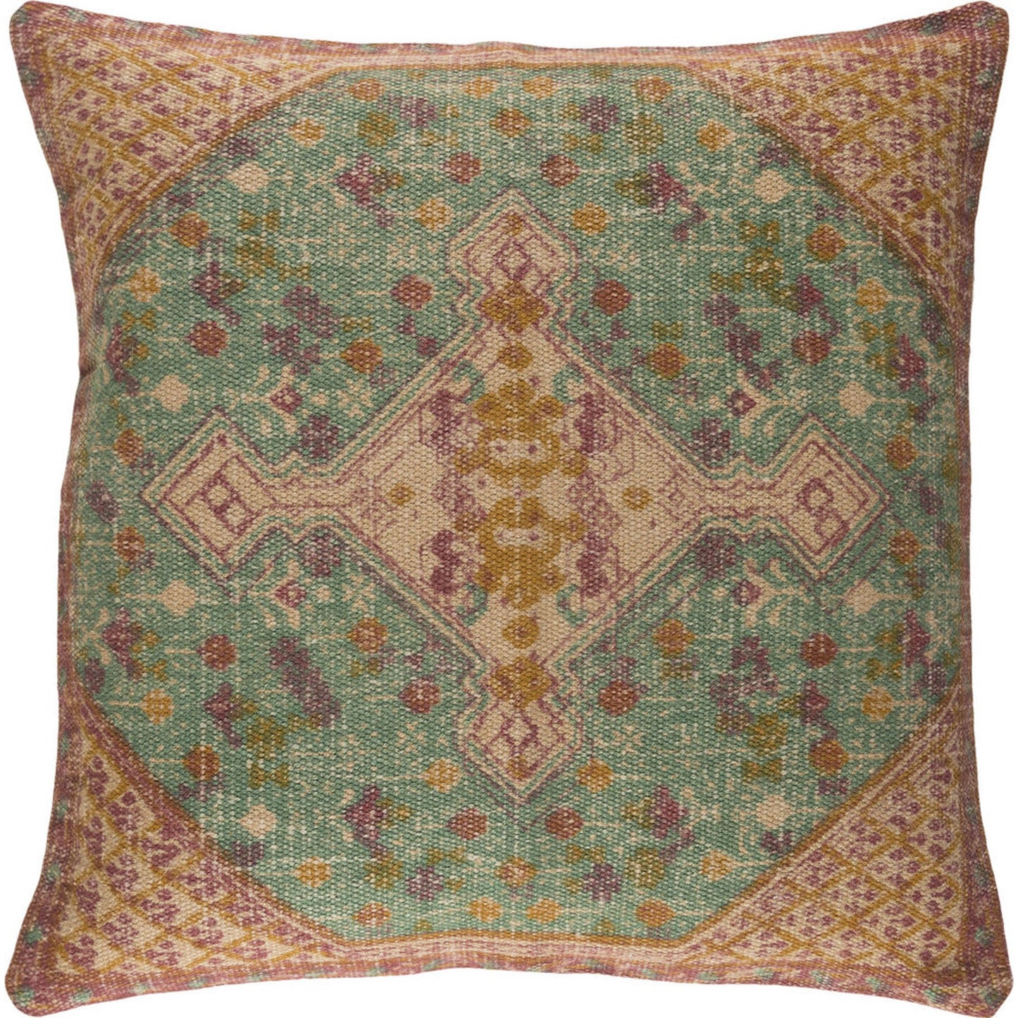 001 S-229860,S-229861,S-229864,S-229865 | Primary Silo | Shadi Pillow - 16494 by Surya in tan, rose, sage, mustard. Made from front: 88% jute, 12% cotton, back: 100% cotton in a eclectic & global style.