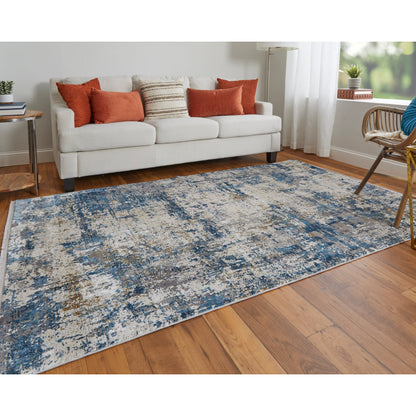 Cadiz Rug - 3891F by Feizy in ivory, tan, blue. Made from viscose, acrylic in a unique style.