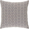 Medium Gray, Cream / Down Feather / 18" x 18"