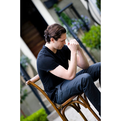 Cross Back Dining Chair by LH Imports. Made from elm, rattan, iron in a modern style.