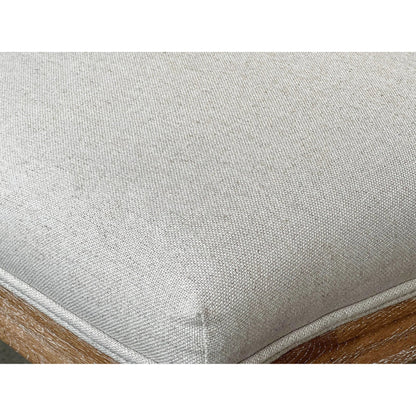 Napoleon Dining Chair w/ Cane Back by LH Imports in antique linen and brown washed. Made from oak, plywood, pu foam, polyester fiber, mixed linen in a transitional style.