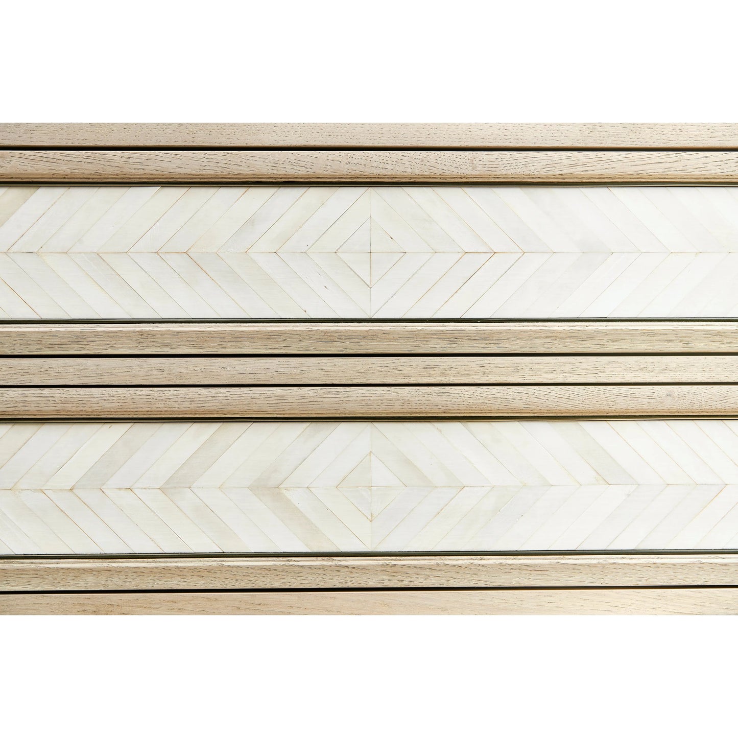 005 SI-2186253 | Closeup | Water Berm Bachelors Chest by Jonathan Charles in bleached oak. Made from oak, faux bone, brass in a transitional style.