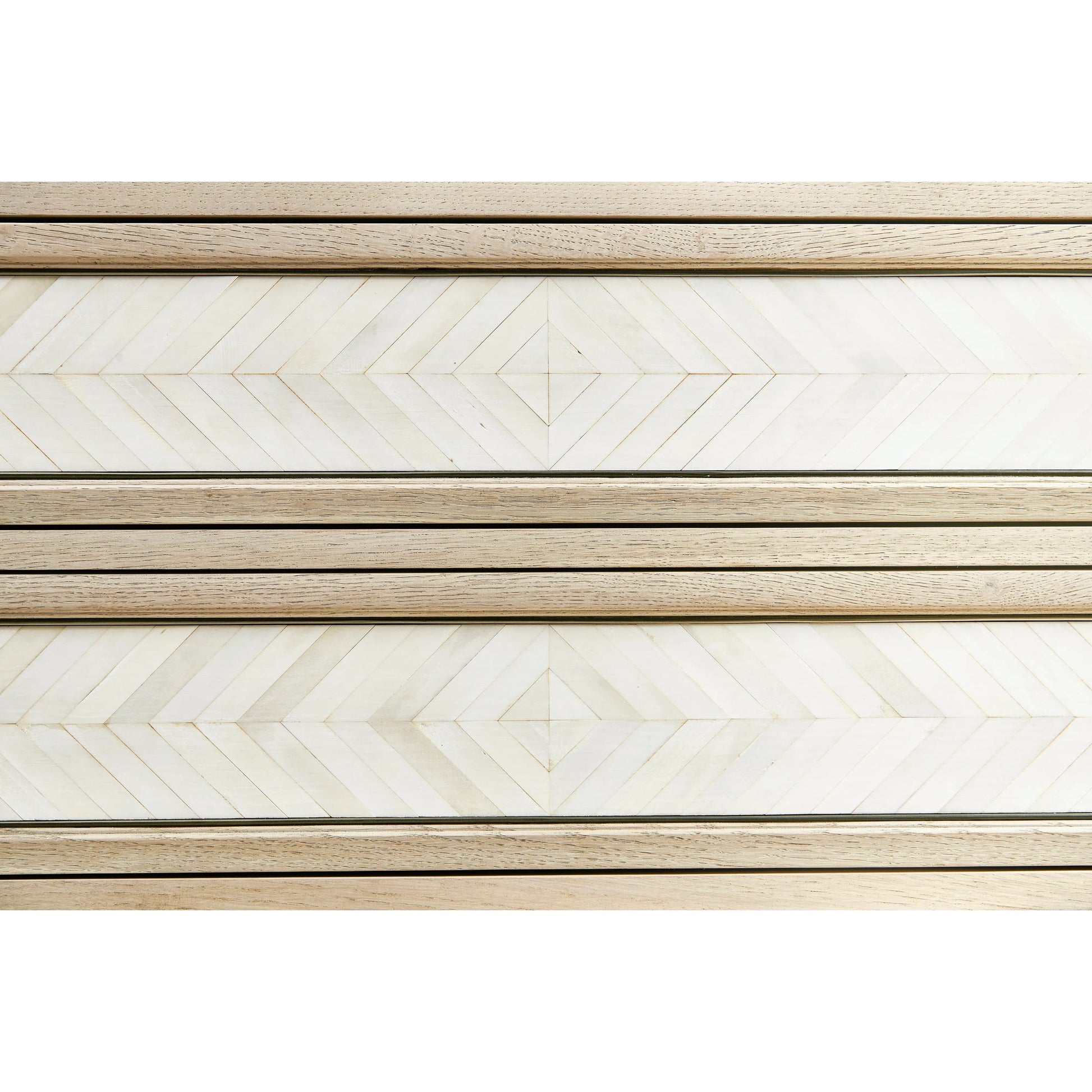 Water Berm Bachelors Chest by Jonathan Charles in bleached oak. Made from oak, faux bone, brass in a transitional style.