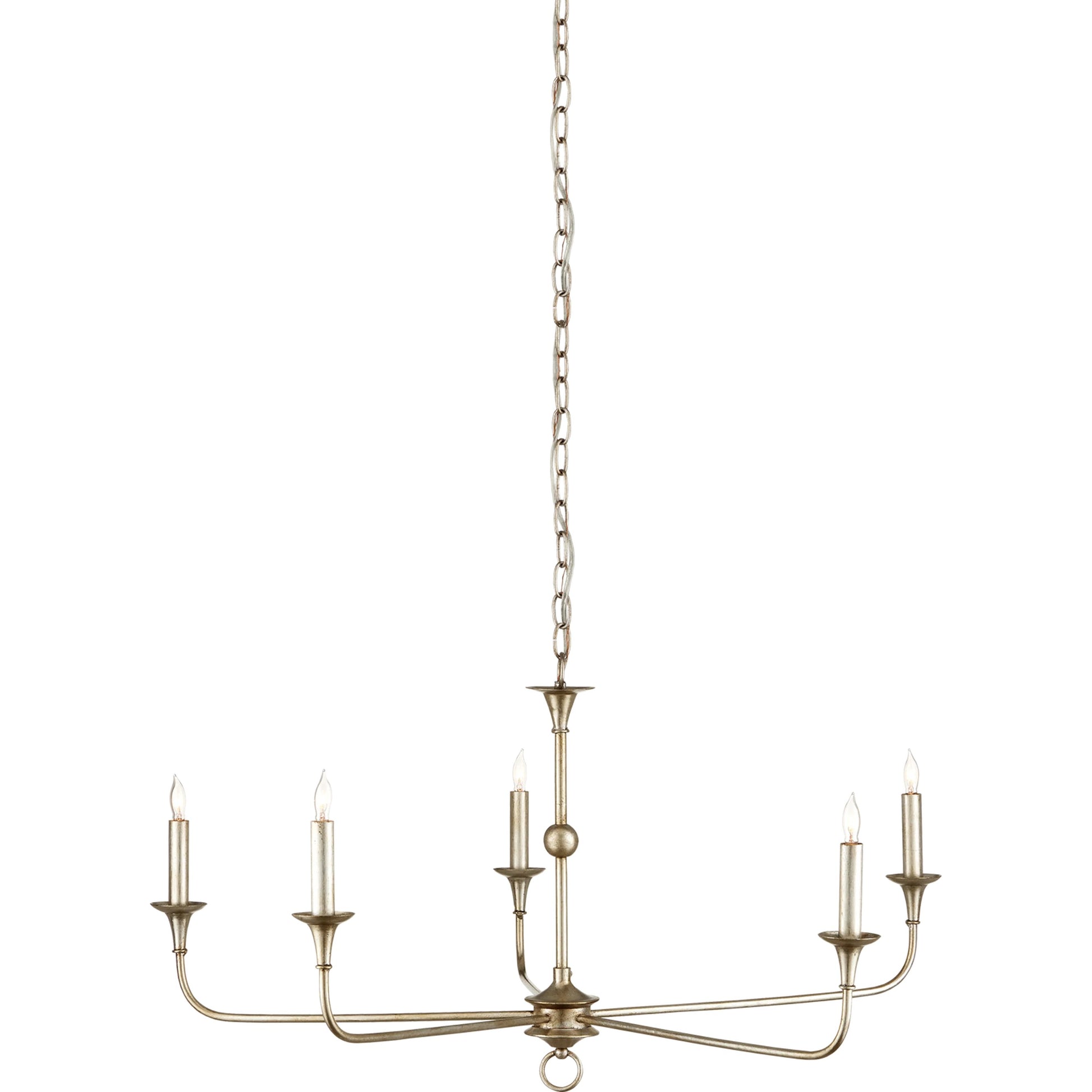 Nottaway Chandelier by Currey and Company. Made from wrought iron in a modern style.