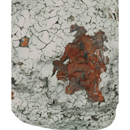 Grotesque Vase by Currey and Company in off-white, gray, burnt orange. Made from porcelain in a modern style.