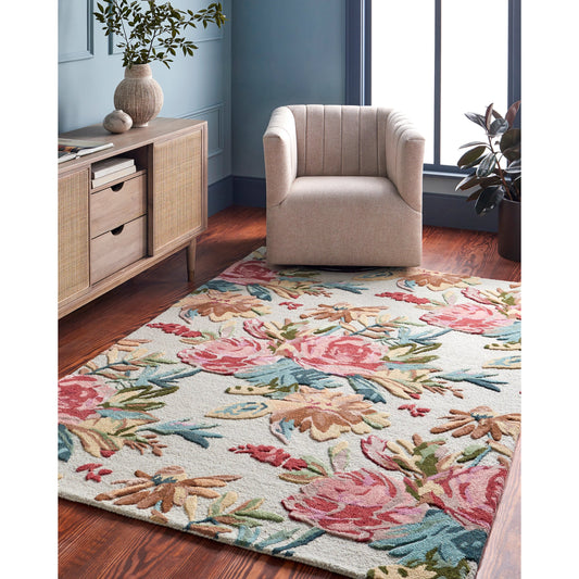 Shindig Rug - 495727 by Surya in light silver, warm grey, brick, camel, rose gold, metallic - silver. Made from face: 60% wool, 40% viscose in a unique style.