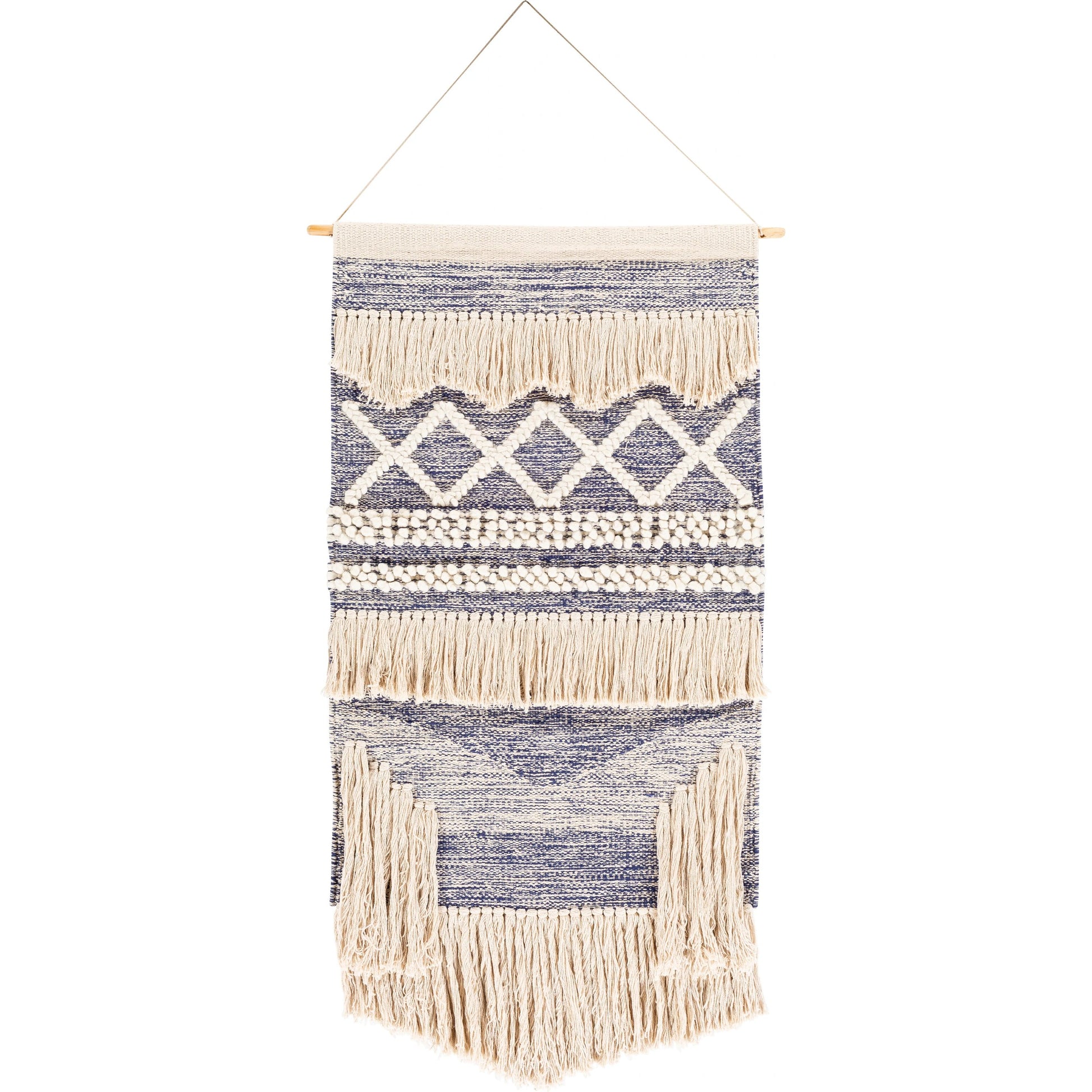 Sedona - 24600 by Livabliss in navy, beige. Made from 70% cotton, 15% polyester, 15% wool, 100% wood in a eclectic & global style.
