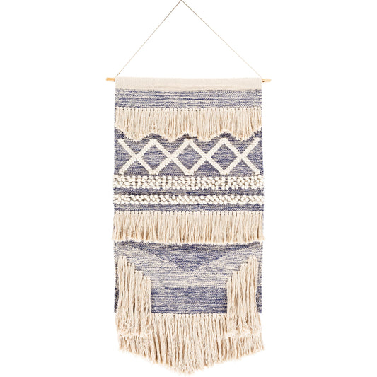 Sedona - 24600 by Livabliss in navy, beige. Made from 70% cotton, 15% polyester, 15% wool, 100% wood in a eclectic & global style.