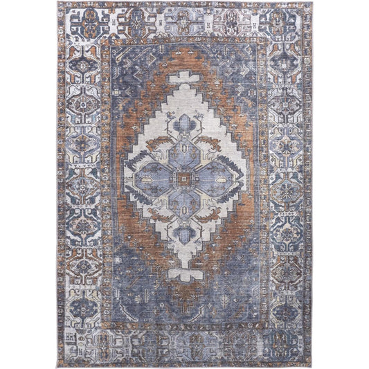 002 SI-1752773,SI-1752774,SI-1752775,SI-1752777 | Primary Silo | Percy Transitional Rug - 39AIF by Feizy in blue, ivory, brown. Made from polyester in a unique style.