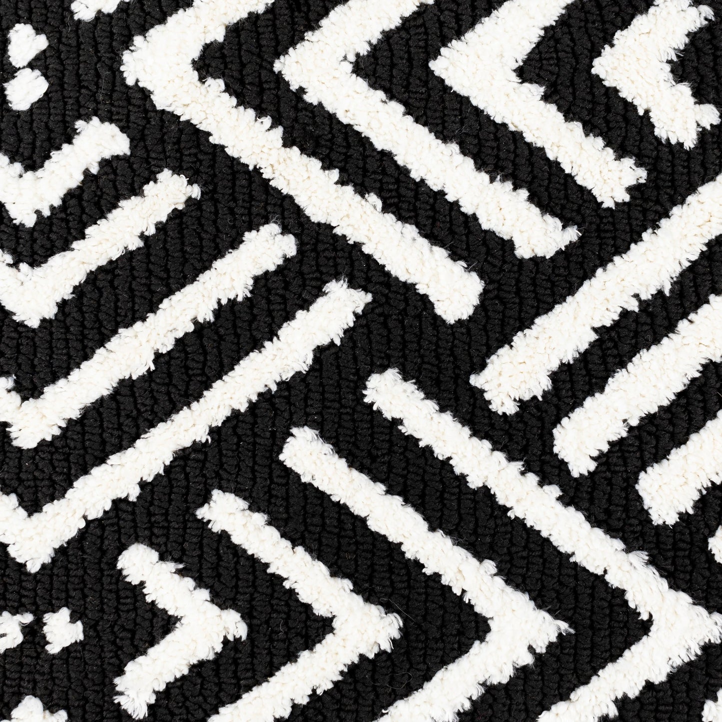 003 SI-1890532,SI-1890533,SI-1890534,SI-1890535 | Closeup | Sheldon Pillow - 28849 by Livabliss in black, wheat. Made from 100% polyester, 100% cotton in a eclectic & global style.