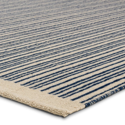 Sacdecer SDR03 Indoor/Outdoor Rug by Jaipur Living in dark blue, cream. Made from 100% pet yarn in a unique style.