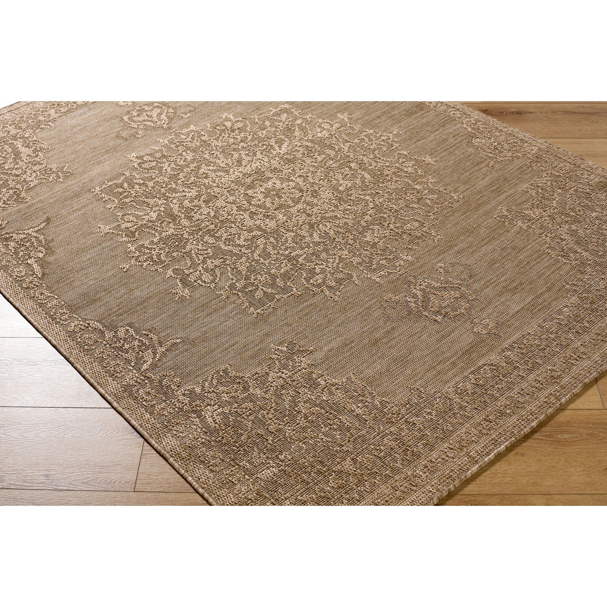 Sandra SDR-2300 Rug by Livabliss in beige, mustard, medium brown, wheat. Made from polypropylene in a unique style.