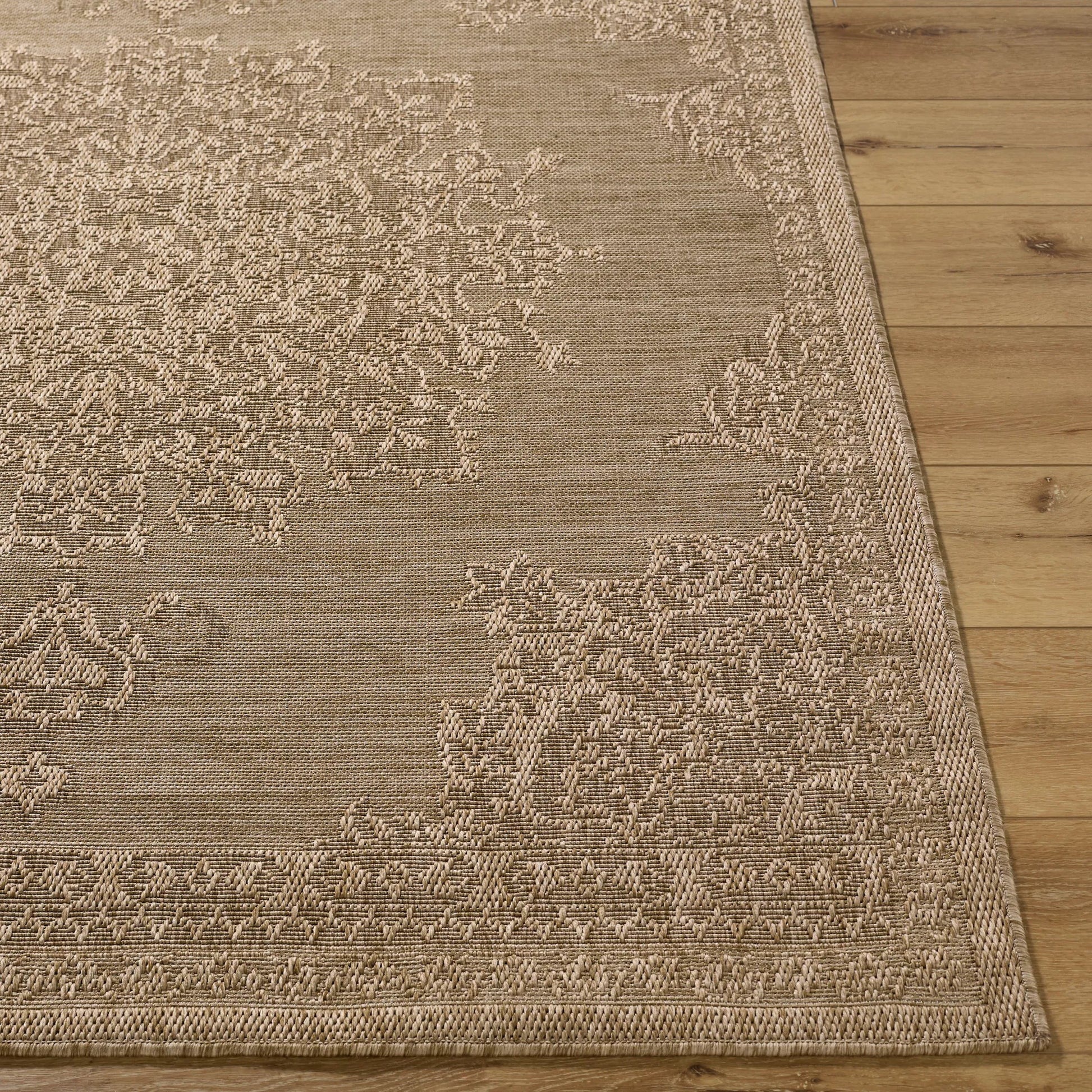 Sandra SDR-2300 Rug by Livabliss in beige, mustard, medium brown, wheat. Made from polypropylene in a unique style.