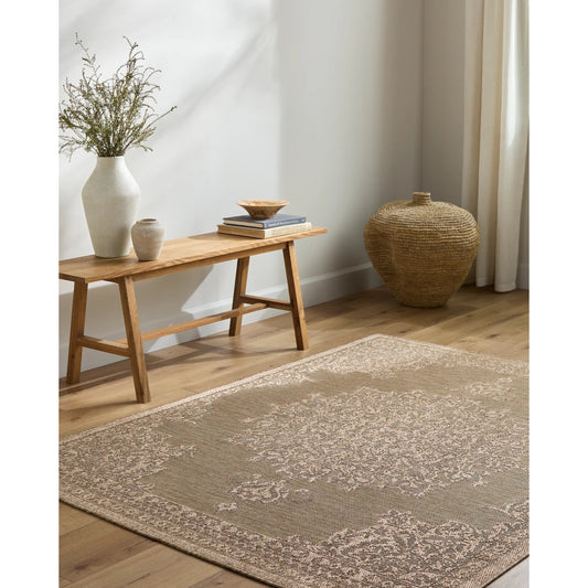 Sandra SDR-2300 Rug by Livabliss in beige, mustard, medium brown, wheat. Made from polypropylene in a unique style.