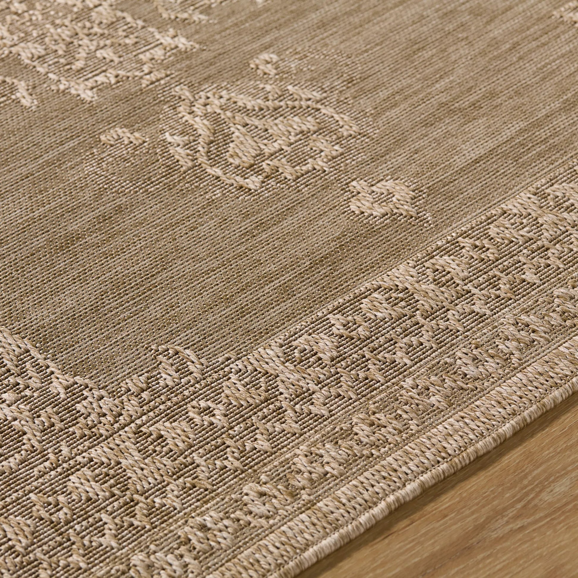 Sandra SDR-2300 Rug by Livabliss in beige, mustard, medium brown, wheat. Made from polypropylene in a unique style.