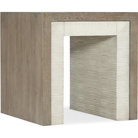 Serenity Skipper End Table by Hooker Furniture in malibu. Made from oak veneers, resin in a modern style.