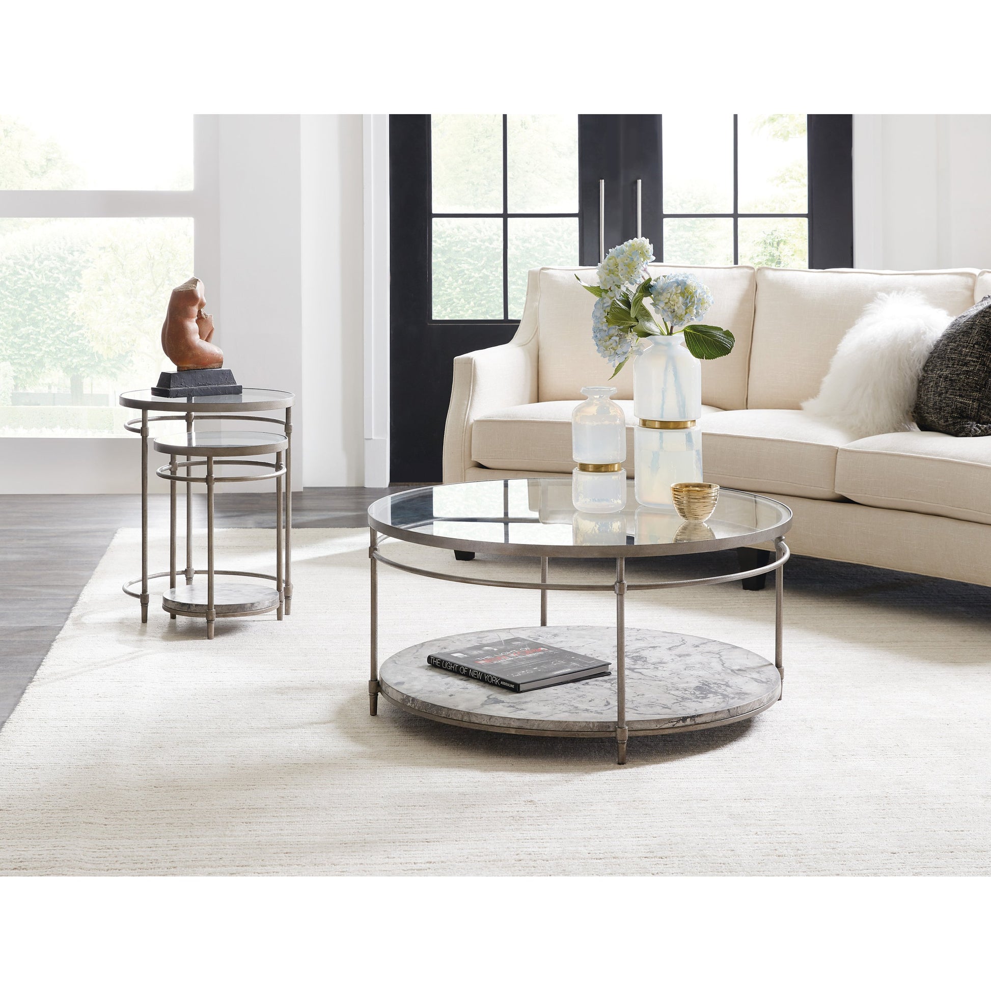 Round Cocktail Table by Hooker Furniture. Made from unique in a modern style.