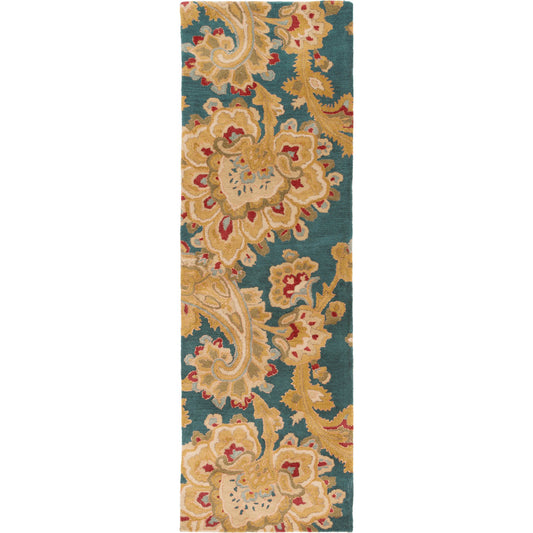 Sea Rug - 590 by Surya in dark blue, medium brown, brown, tan, rust. Made from 100% new zealand wool in a unique style.