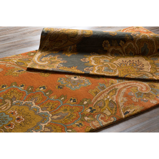 SEA-170 Rug by Surya in rust, brown, tan, medium gray, charcoal, burgundy. Made from 100% new zealand wool in a unique style.