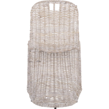 Fairview Dining Chair (Set of 2) by HedgeApple Essentials in white washed. Made from rattan, iron in a unique style.